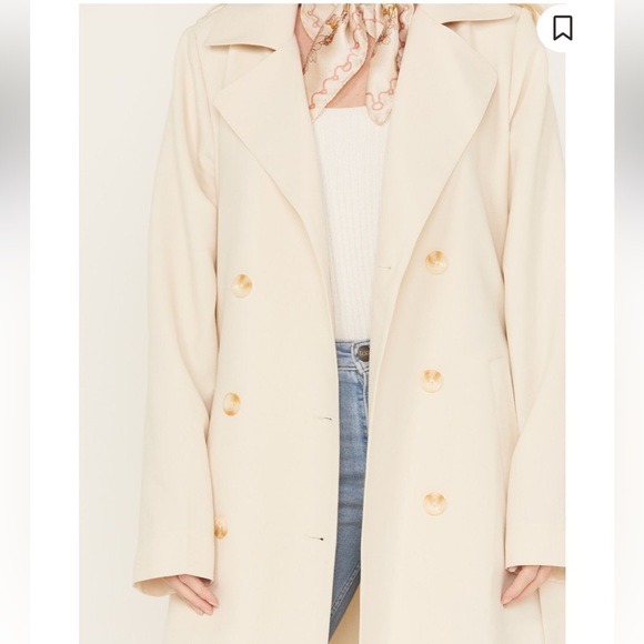 Show Me Your Mumu Women’s Trevor Trench Coat in Cream, NWT - Picture 13 of 13